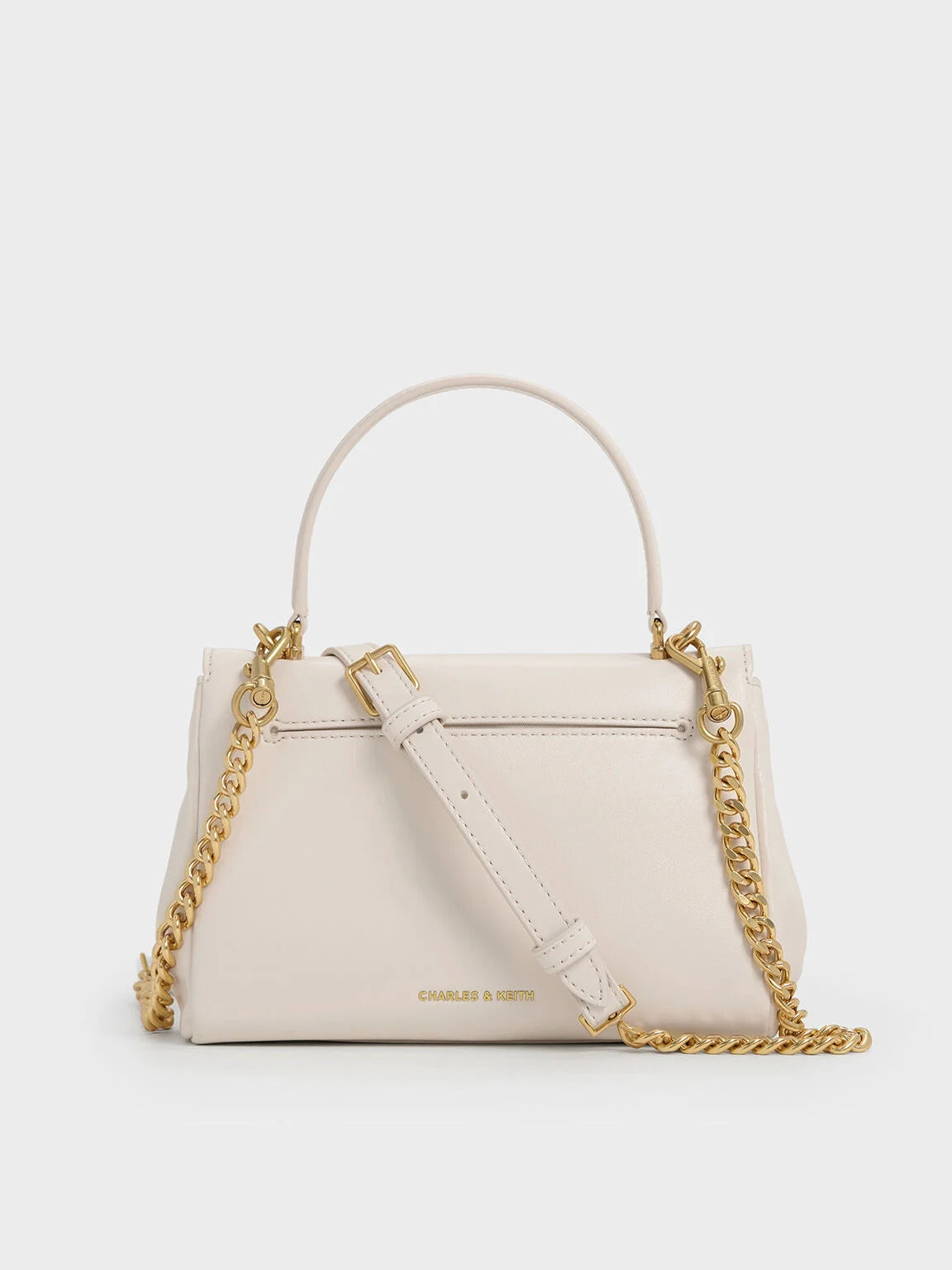Charles & Ke*th - Lennie Chain-Strap Top Handle Bag - Cream (AD-July)