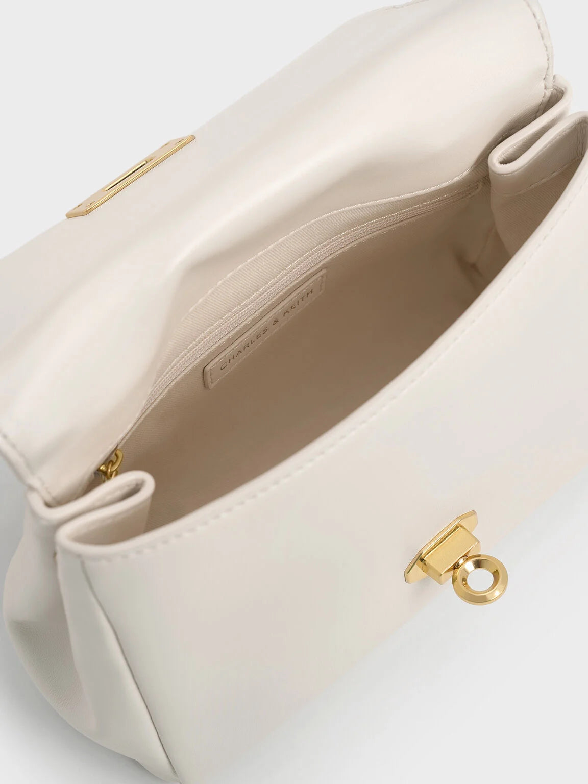 Charles & Ke*th - Lennie Chain-Strap Top Handle Bag - Cream (AD-July)