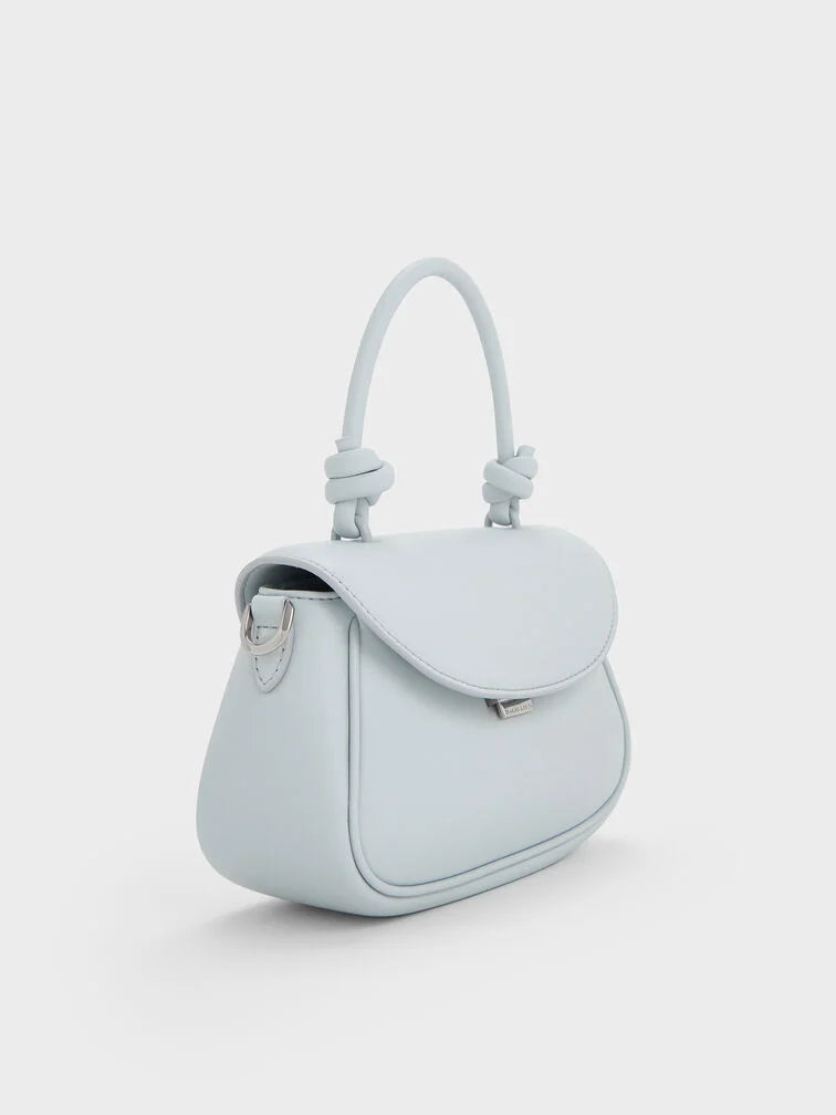 Charles & Ke*th - Sammie Knotted-Handle Front-Flap Bag - Sea Salt Blue (AD-July)