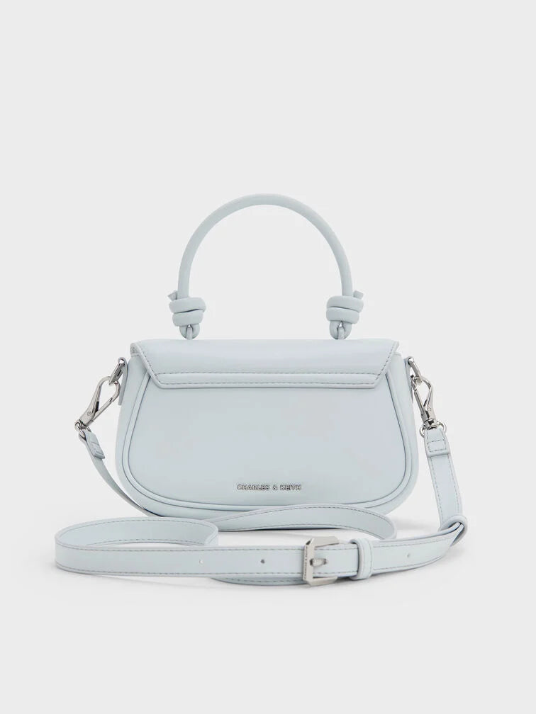 Charles & Ke*th - Sammie Knotted-Handle Front-Flap Bag - Sea Salt Blue (AD-July)