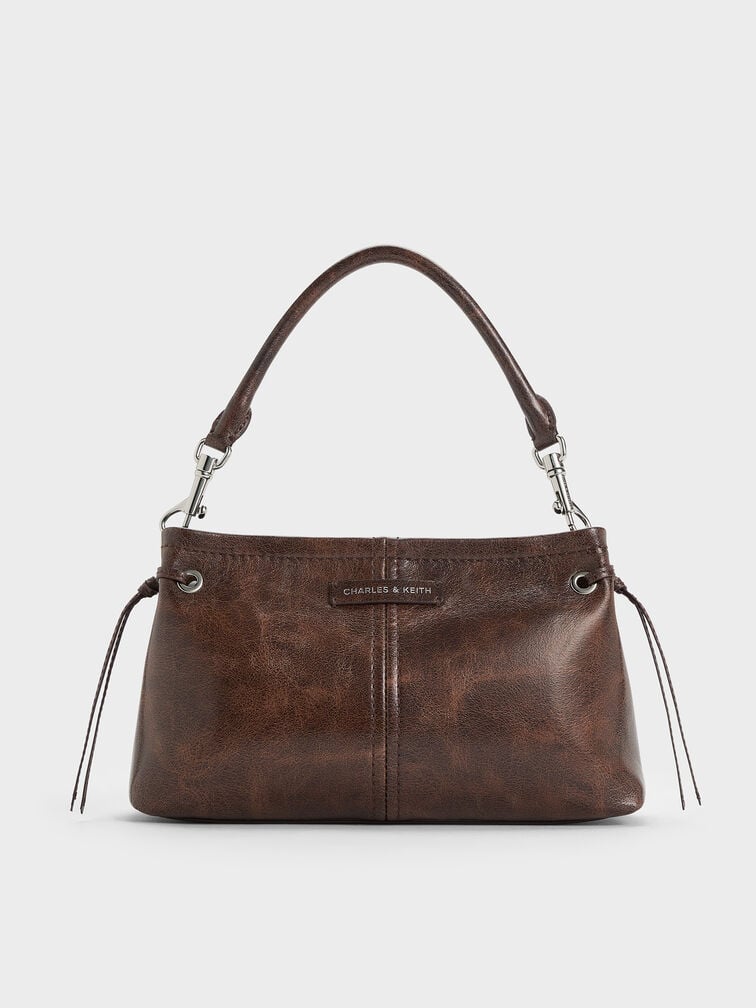 Charles & Ke*th - Noane Top Handle Bag - Distressed Coffee (AD-Sep)