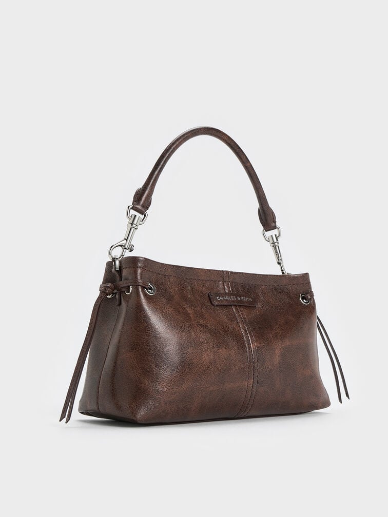 Charles & Ke*th - Noane Top Handle Bag - Distressed Coffee (AD-Sep)