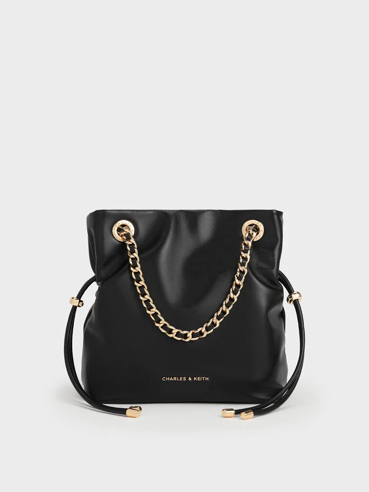 Charles & Ke*th - Arya Braided-Strap Double-Handle Crossbody Bag - Black (AD-SEP)