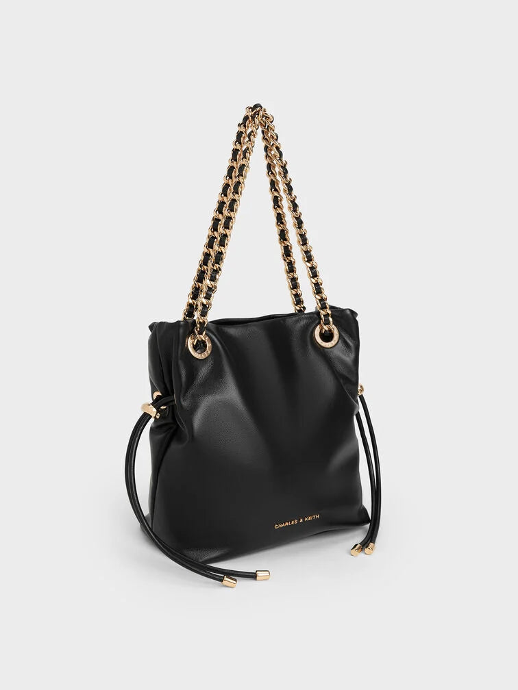 Charles & Ke*th - Arya Braided-Strap Double-Handle Crossbody Bag - Black (AD-SEP)