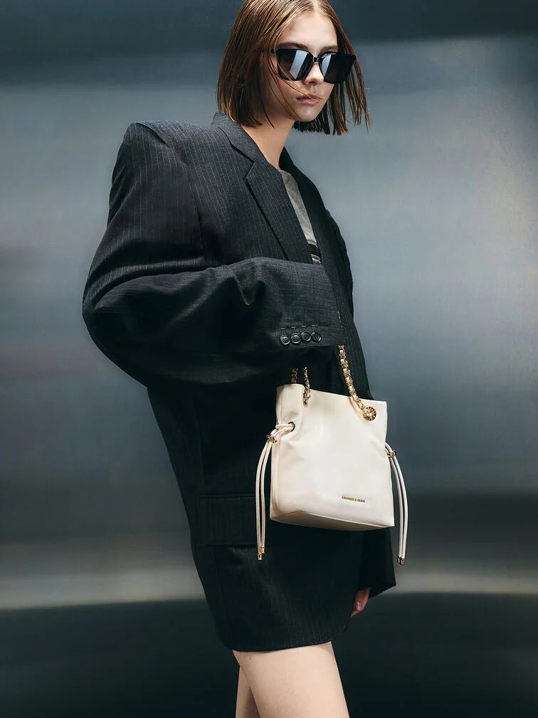 Charles & Ke*th - Arya Braided-Strap Double-Handle Crossbody Bag - Cream (AD-SEP)
