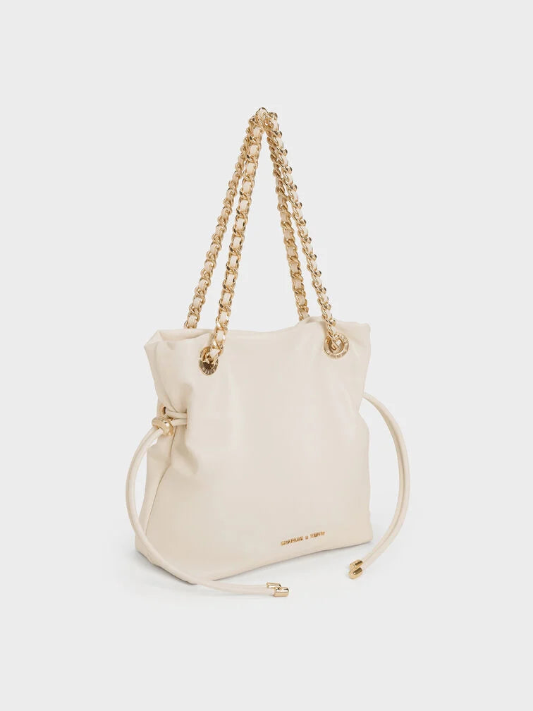 Charles & Ke*th - Arya Braided-Strap Double-Handle Crossbody Bag - Cream (AD-SEP)