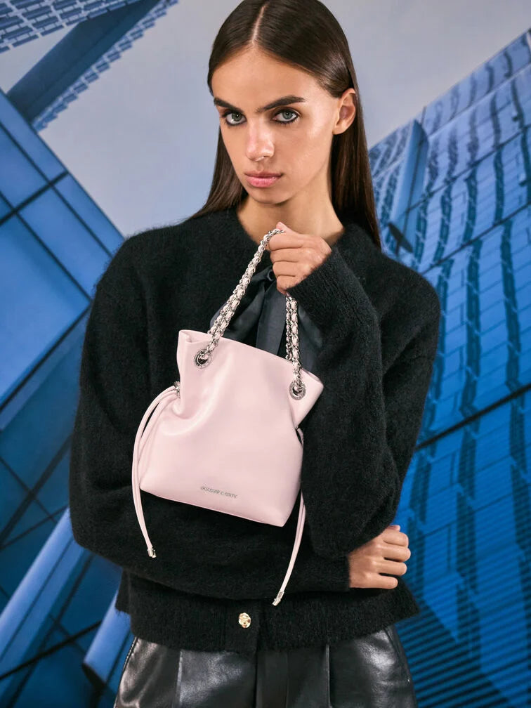 Charles & Ke*th - Arya Braided-Strap Double-Handle Crossbody Bag - Cotton Candy Pink (AD-SEP)