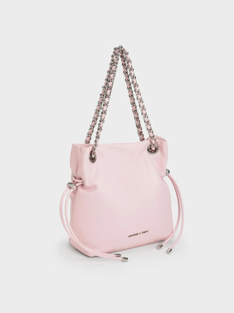 Charles & Ke*th - Arya Braided-Strap Double-Handle Crossbody Bag - Cotton Candy Pink (AD-SEP)