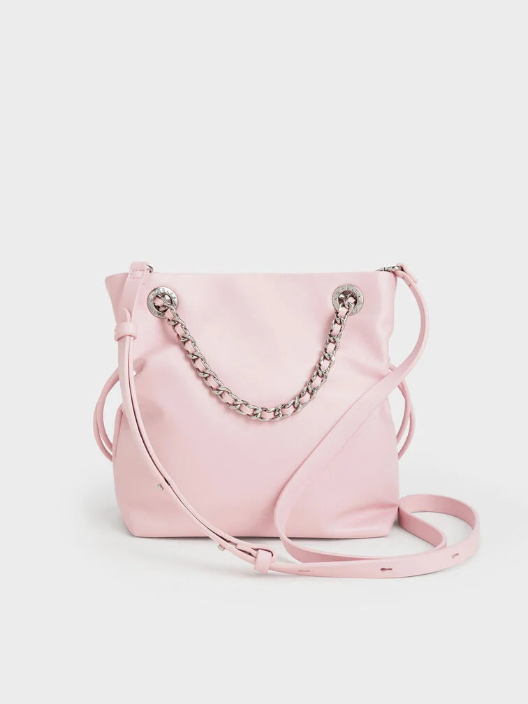 Charles & Ke*th - Arya Braided-Strap Double-Handle Crossbody Bag - Cotton Candy Pink (AD-SEP)