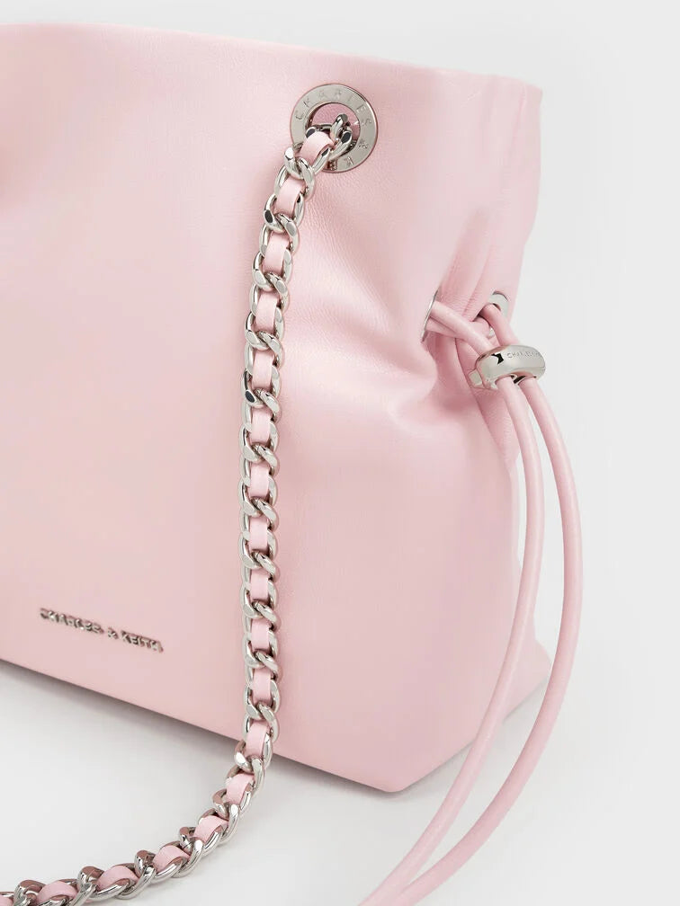 Charles & Ke*th - Arya Braided-Strap Double-Handle Crossbody Bag - Cotton Candy Pink (AD-SEP)