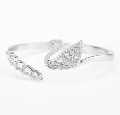 Swar*vski - Swan Lake Rhodium Bangle - 5258396