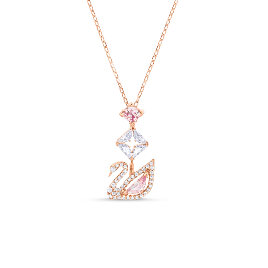 Swar*vski - DAZZLING SWAN Y NECKLACE, SWAN, PINK, ROSE GOLD-TONE PLATED - 5473024 (AD-SW-OCT)