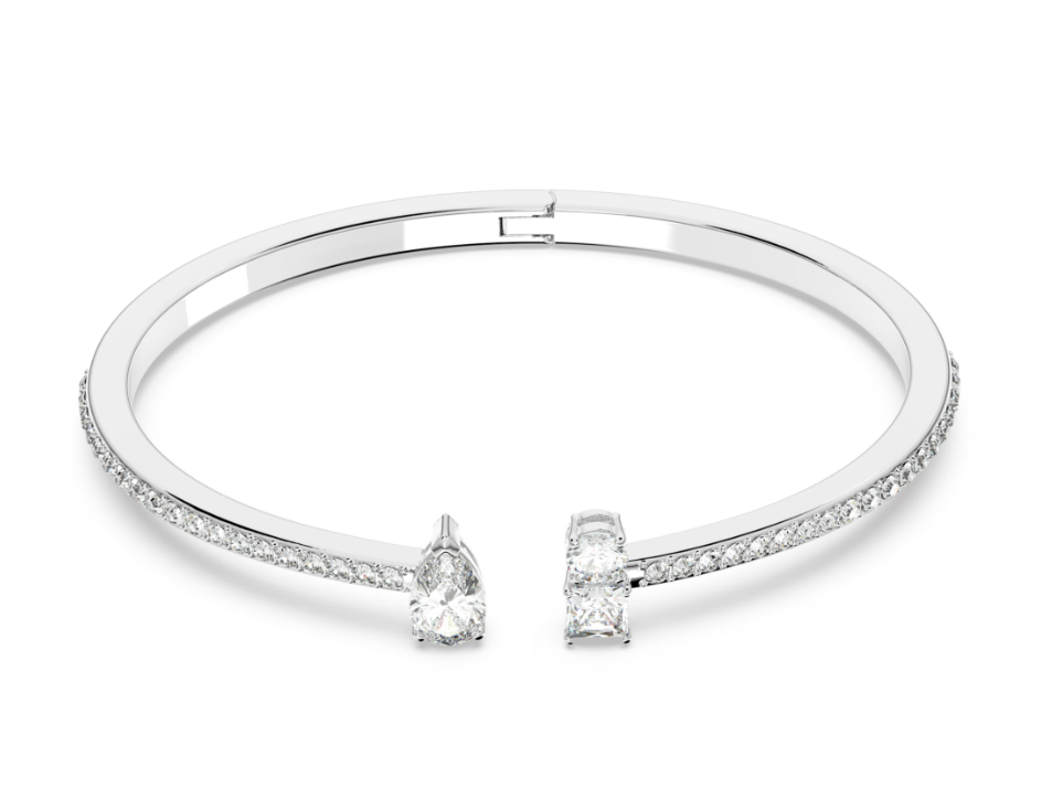 Swar*vski - Mesmera cuff Mixed cuts, White, Rhodium plated - 5556912 (AD-FB26-SW)