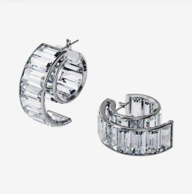 Swar*vski - Matrix Pierced Earrings, Clear Crystals - 5600776 (AD-FB26-SW)