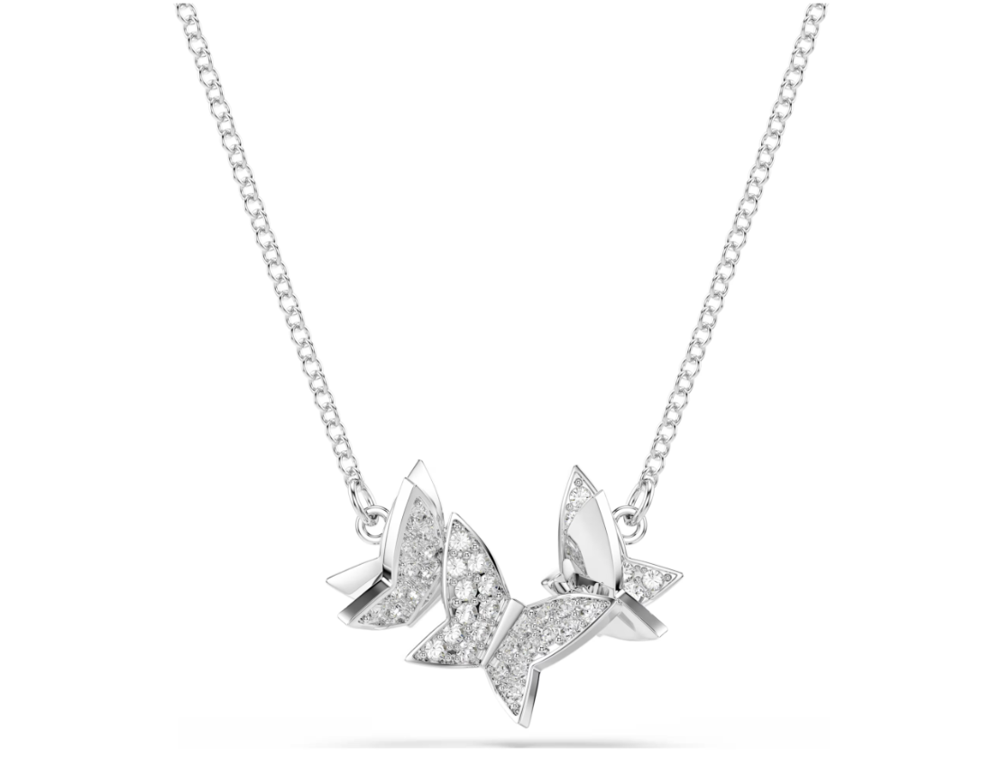 Swar*vski - Idyllia Lilia necklace Butterfly, White, Rhodium plated - 5636421 (AD-FB26-SW)