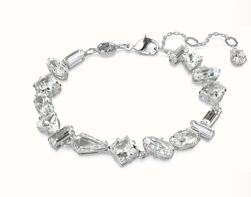 Swar*vski - Mesmera Bracelet Rhodium Plated White Mixed Cut Crystals - 5661529 (AD-SW-OCT)