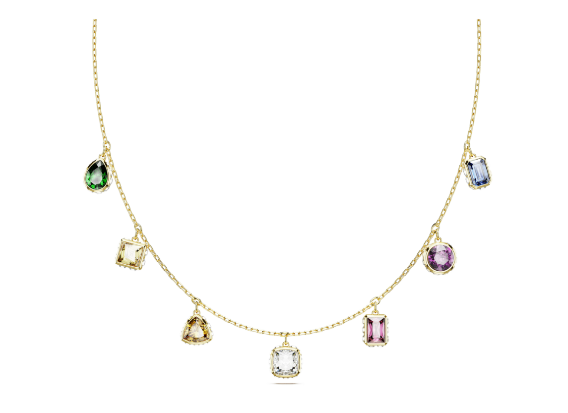 Swar*vski - Stilla necklace Mixed cuts, Multicolored, Gold-tone plated - 5662918 (AD-SW-OCT)