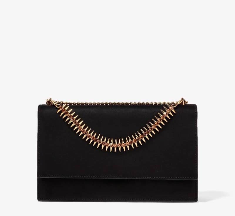 Charles & Ke*th - (MINOR DEFECT) EMBELLISHED FRONT FLAP HANDBAG-Black-Clearance Sale -(NB)