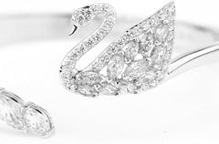 Swar*vski - Swan Lake Rhodium Bangle - 5258396