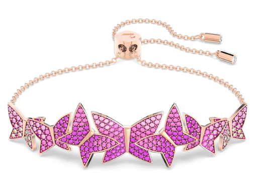 Swar*vski - Butterfly, Pink, Rose gold-tone plated-5636431