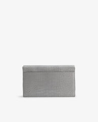 PE*RO -  Croc-Effect Crossbody Bag - Gray