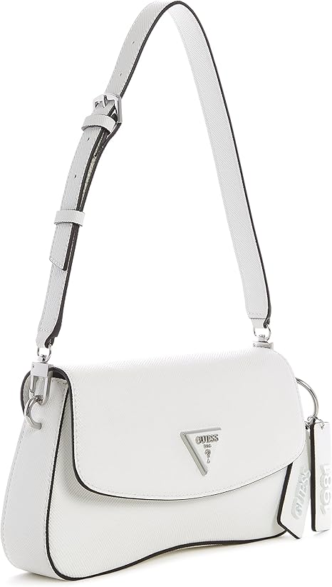 Gues* -  Cordelia Flap Shoulder Bag - White (AD-June)