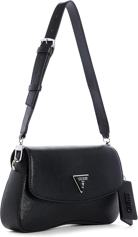 Gues* -  Cordelia Flap Shoulder Bag - Black (AD-August)