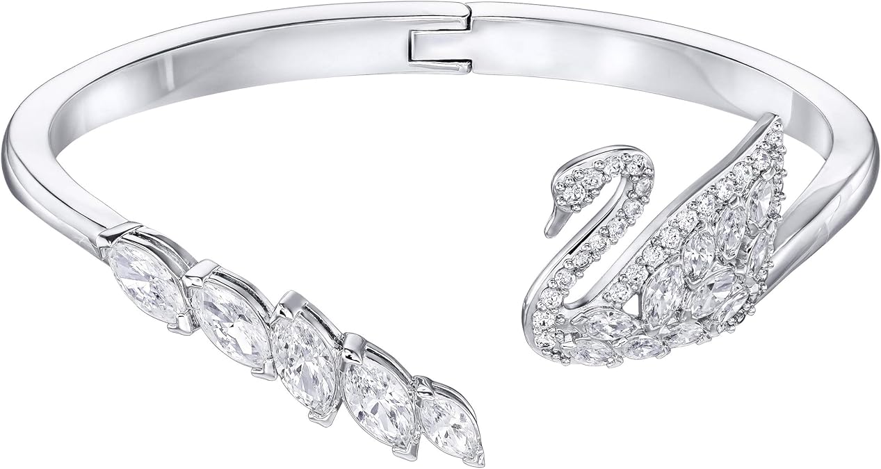 Swar*vski - Swan Lake Rhodium Bangle - 5258396