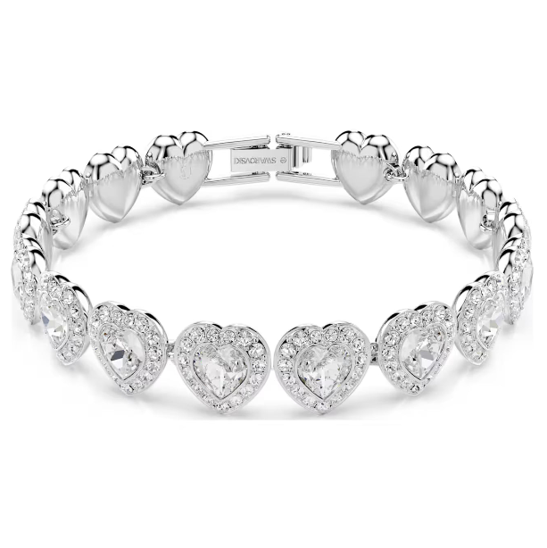 Swar*vski - Ari*na bracelet Mixed cuts, Heart, White, Rhodium plated - 5720860 (AD-SW-OCT)