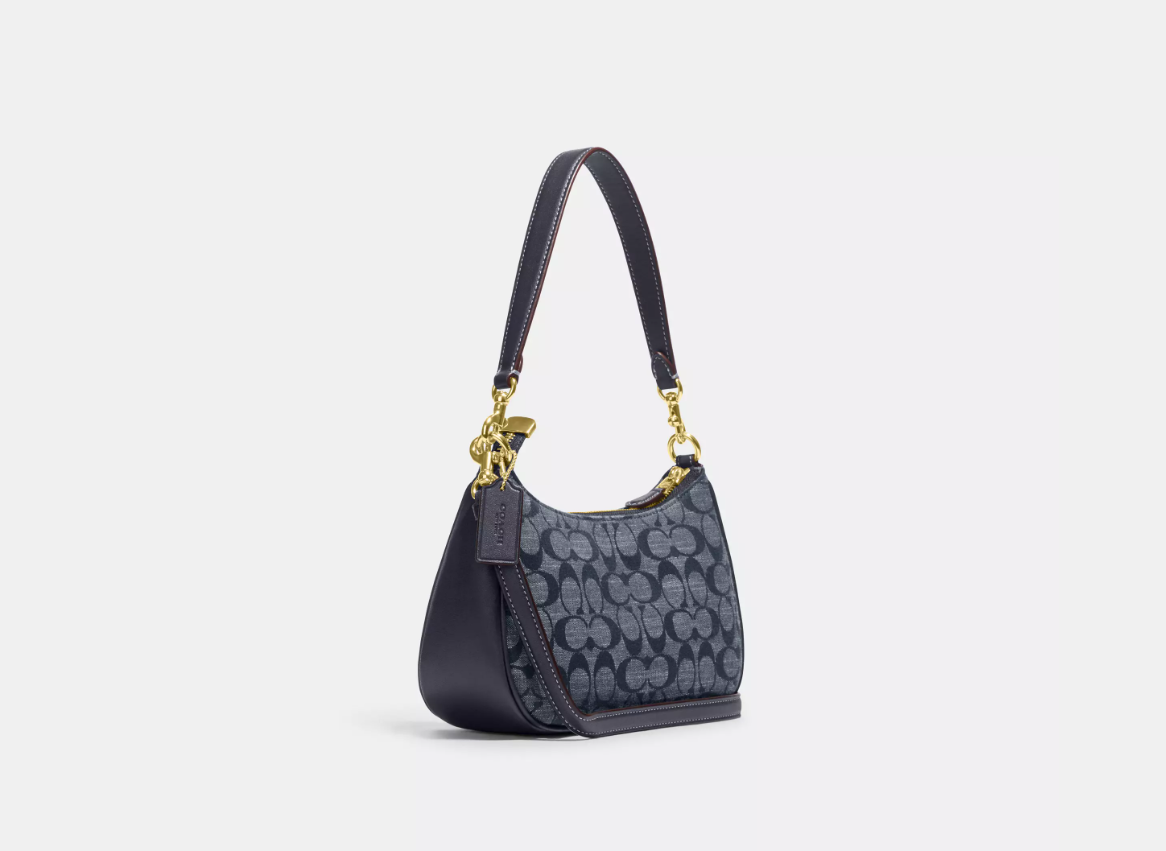 C*ACH - T*ri Shoulder Bag In Signature - Denim (AD-Sep)