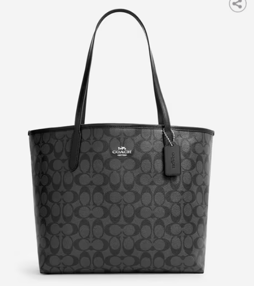 C*ACH - Signature Canvas City Medium Tote Bag - Black (AD-Sep)