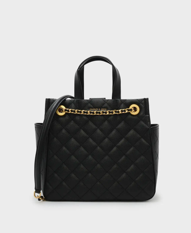 Charles & Ke*th - Chain Detail Quilted Tote (AD-NOV-LT)