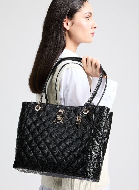 Gues* -  Large Bessey handbag - Black (AD-August)