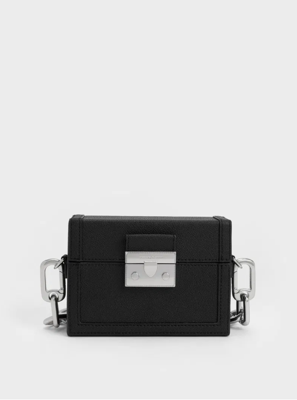 Charles & Ke*th - Chain Strap Boxy Bag - Black (AD-JUN16-LTPT)