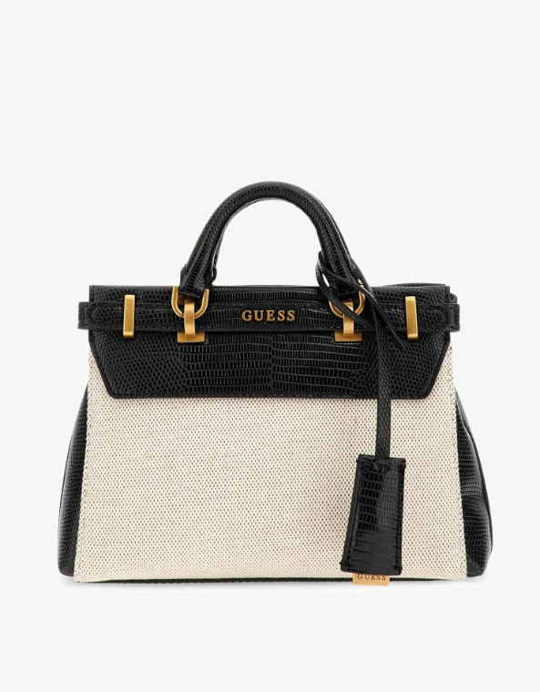 Gues* - SESTRI EFFETTO COCCO - Handbag - Black (AD-MAY26-GSPT)