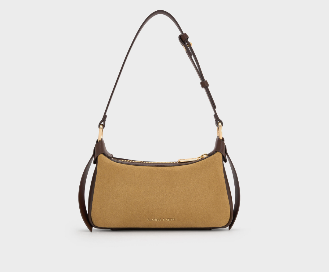 Charles & Ke*th - Mini Call* Suede Shoulder Bag - Sahara Sand (AD-JAN26-A1)