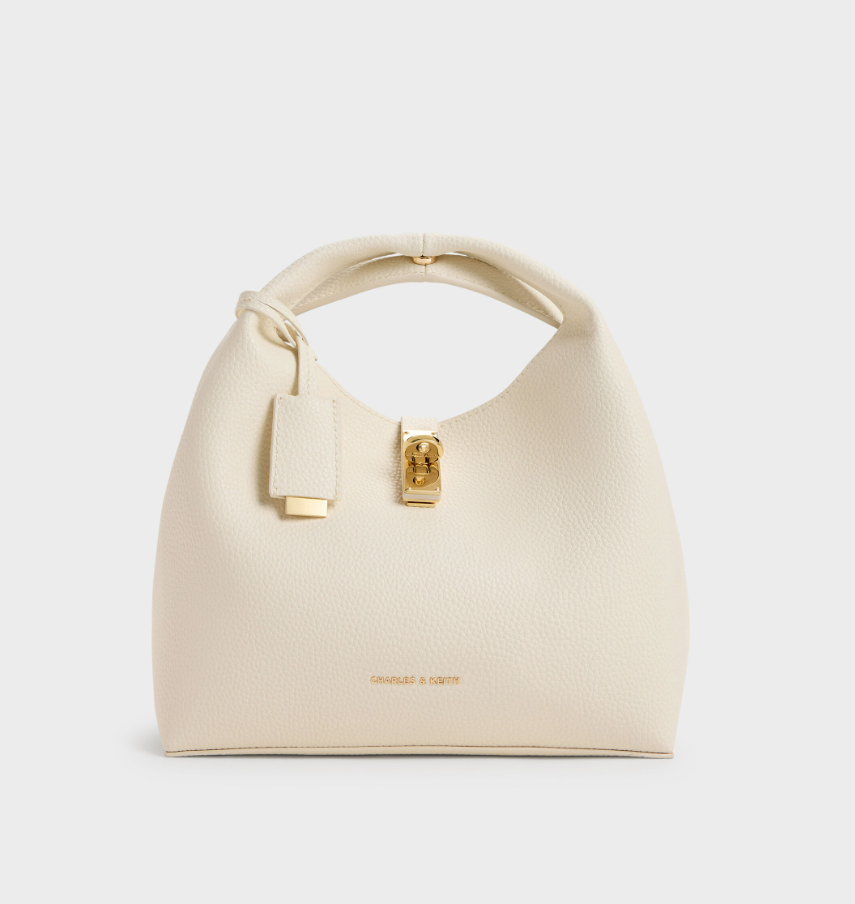 Charles & Ke*th - Chance Turn-Lock Bucket Bag - Cream (AD-MAY26-JF)