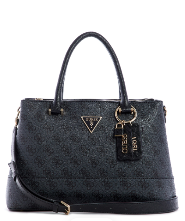 Gues* - Cordelia Logo Luxury Satchel - Dark Gray and Light Gray (AD-DEC-ANW-LH-SA)