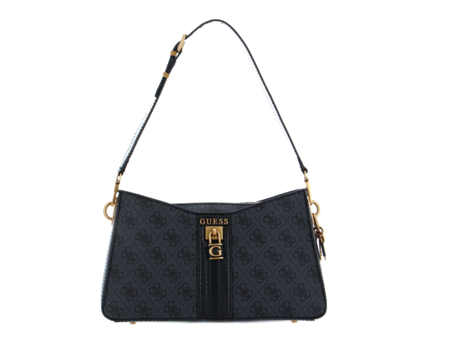 Gues* -  Ginevra Logo Elite Shoulder Bag Coal (AD-MAY26-GSPT)