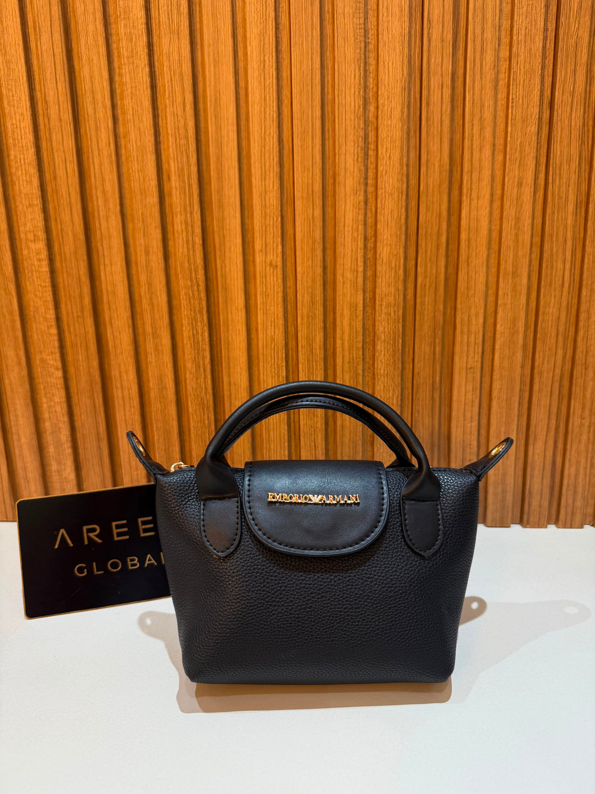 EMPORI* A*MANI - Mini top-handle crossbody handbag - Black (AD-JUL26-IRF)
