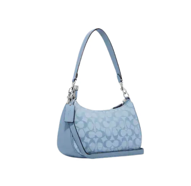 C*ACH - T*ri Shoulder Bag In Signature Chambray - Light Blue (AD-Sep)