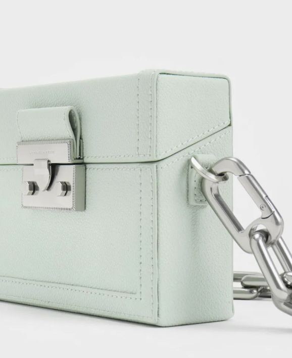 Charles & Ke*th - Chain Strap Boxy Bag - Light Green (AD-DEC-IR-R-LT)Minor Defect