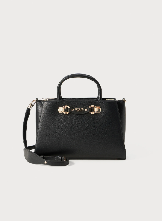 Gues* - MIMINA SATCHEL - Handbag - black (AD-MAY26-GSPT)