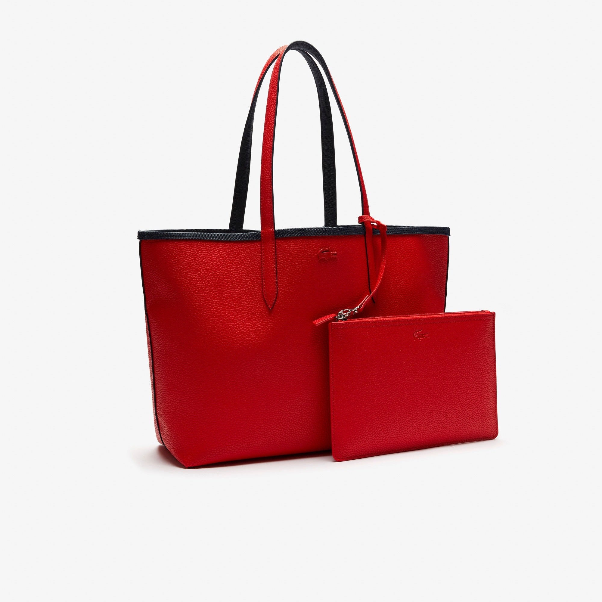 Lacost* - Anna Reversible Tote with Pouch - Navy/Red (AD-August)