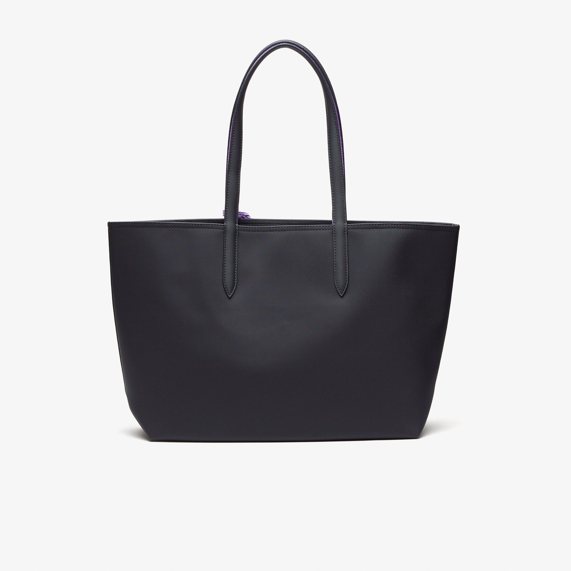 Lacost* - Women's Anna Reversible Tote & Pouch - Black/Lavender (AD-August)