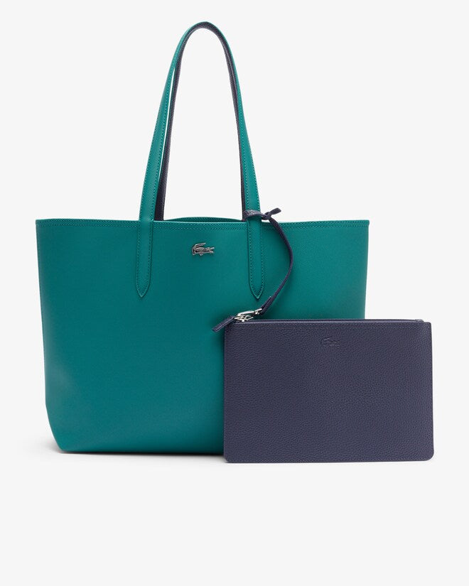 Lacost* - Women's Anna Tote - Black/Green and Olive/Navy (AD-Sep)