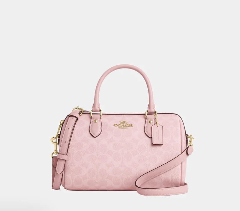 C*ACH - R*wan Satchel Bag In Signature Canvas - Pink (AD-JAN26-A1)