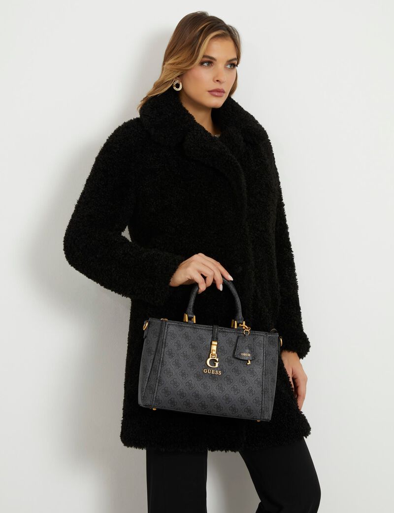 Gues* - G James 4G peony logo handbag - Brown (AD-SEP)