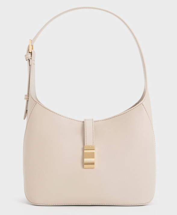 Charles & Ke*th -Wisteria Belted Shoulder Bag -Oat -(AD-JUNE26-IR)