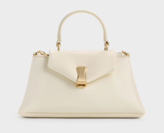 Charles & Ke*th - Micro Lilibet Top Handle Bag - Cream -(AD-JUN26-JFR)
